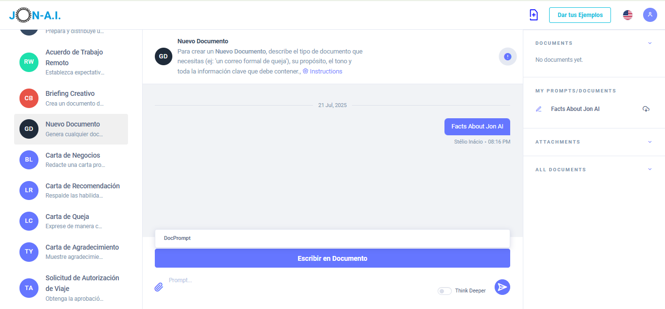 Genere documentos de oficina con IA