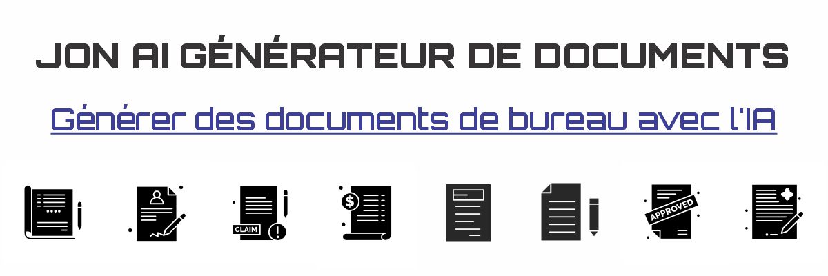 Jon AI Générateur de Documents