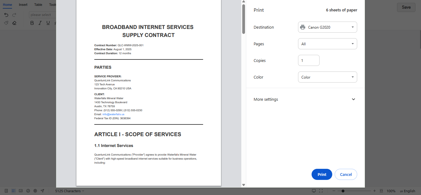 Edit and print Document online